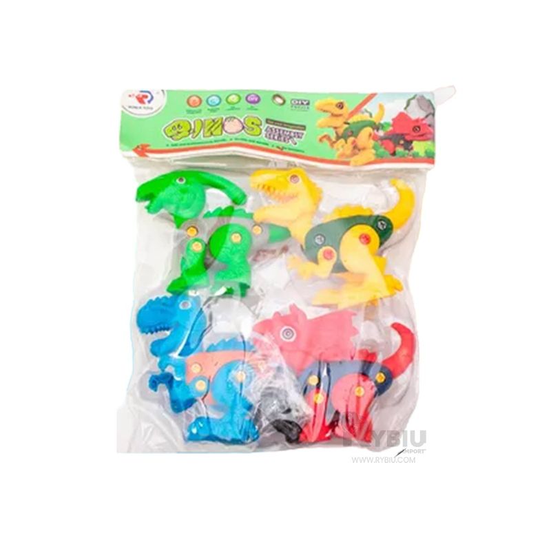 GENERICO - Set de Dinosaurios 4 Piezas para Niños en Multicolor