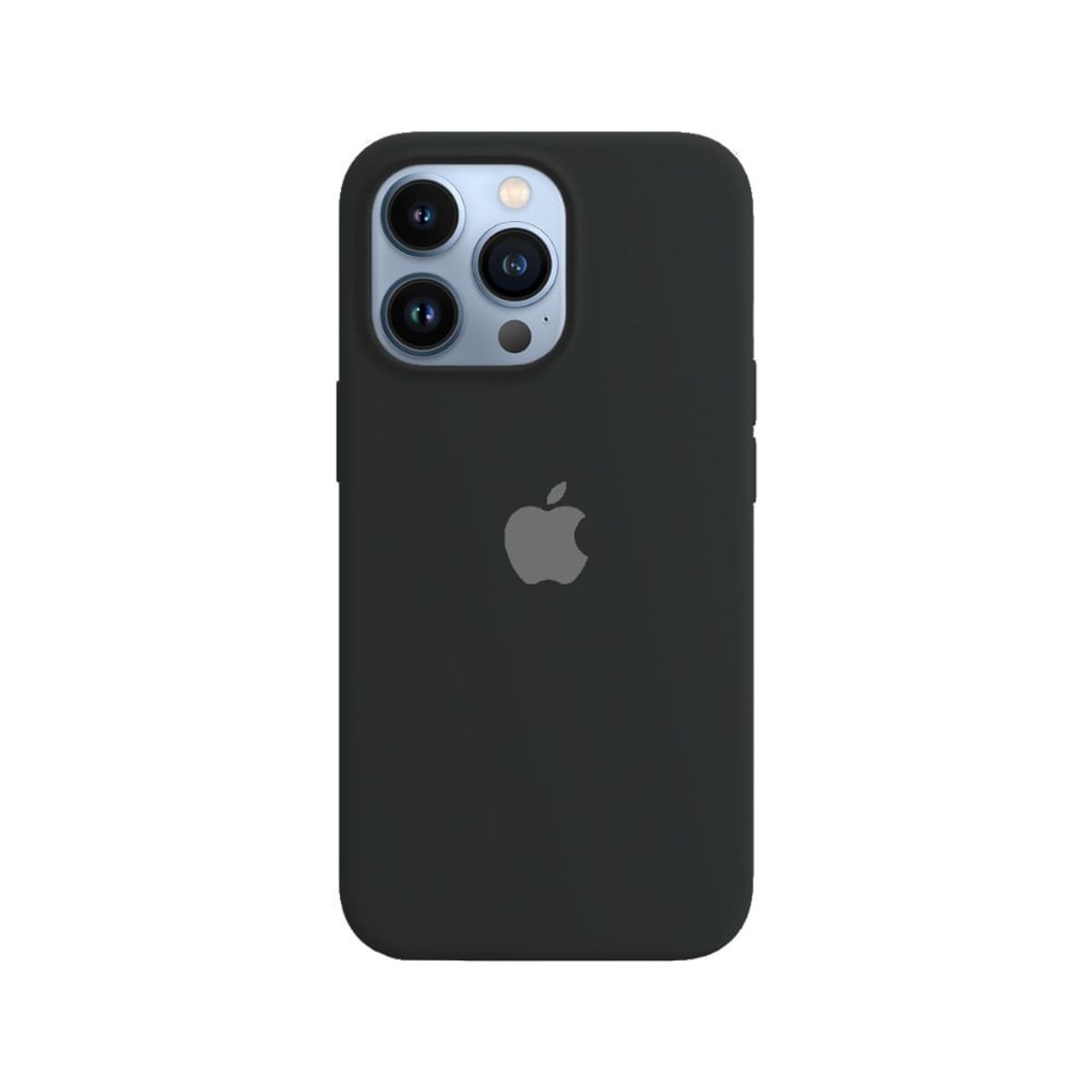GENERICO - Case Silicona Para Iphone 13 Pro  Negro  + Mica de Vidrio