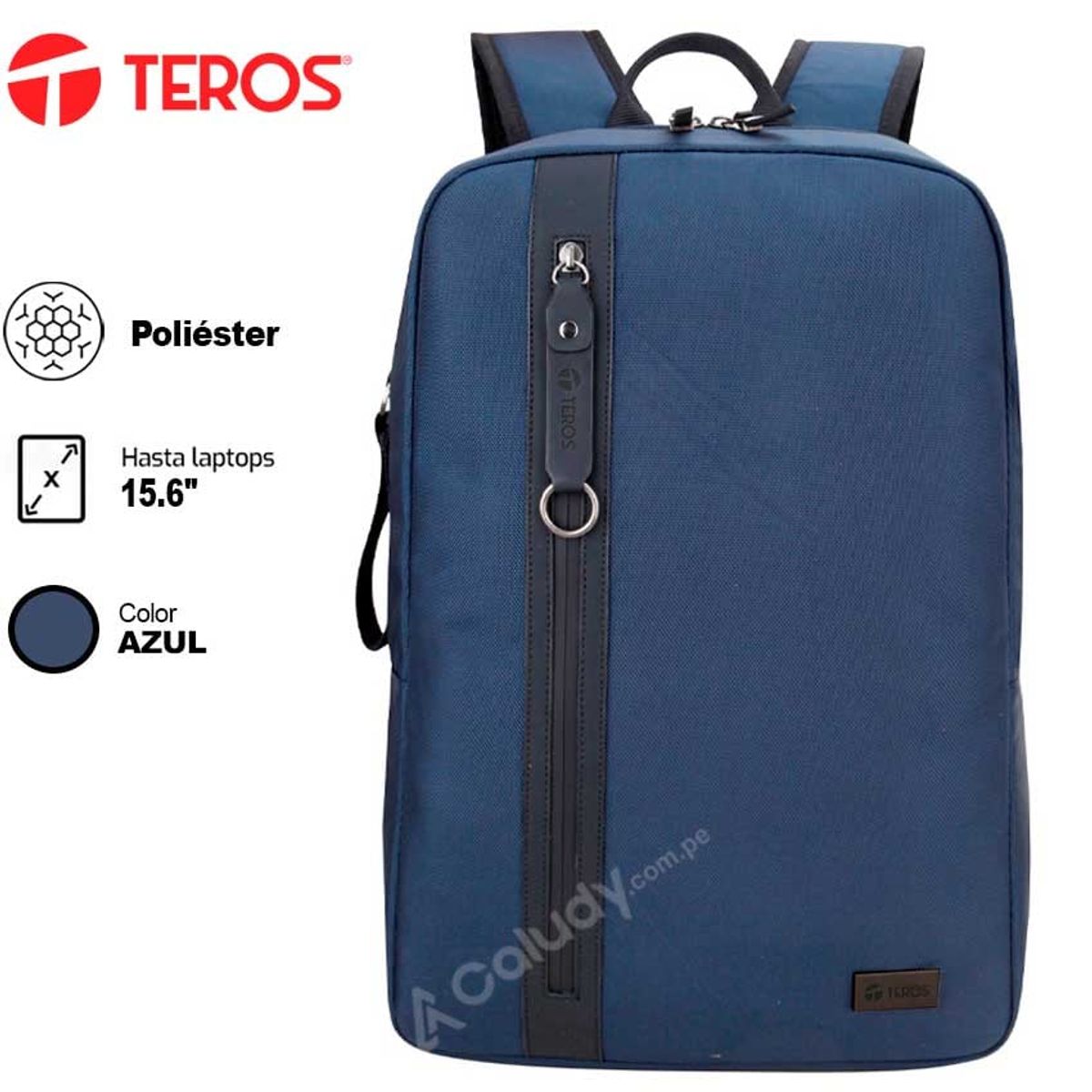 TEROS - Mochila TEROS TE-IDS18587 poliéster Para notebooks 16 Pulgadas Azul