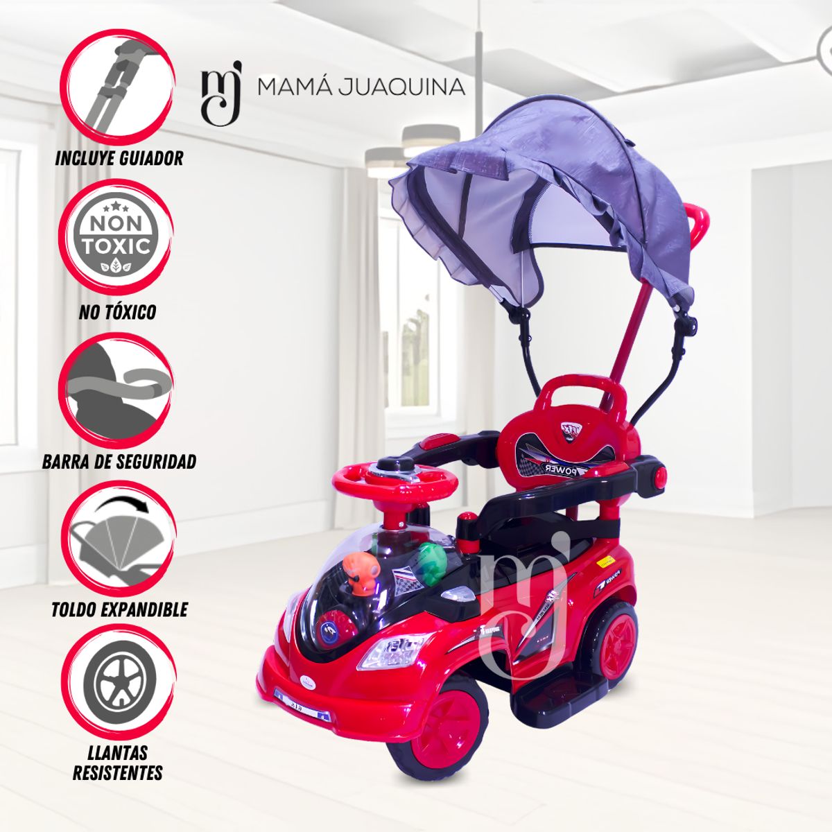 Baby - Correpasillo Didáctico «TOKUNBO» con Guiador Red