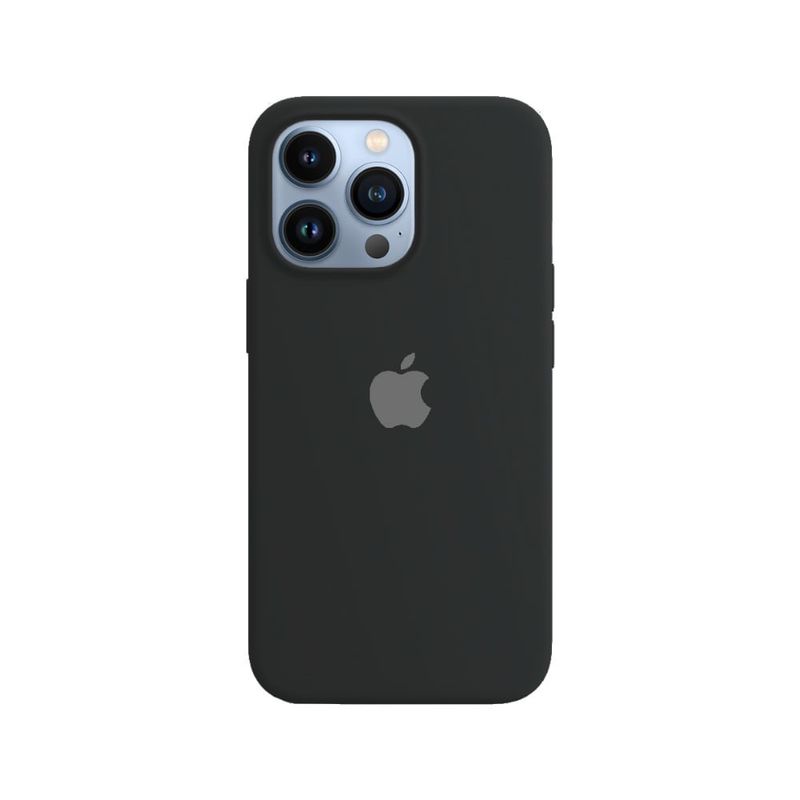 GENERICO - Case Silicona Para Iphone 15 Pro  Negro  + Mica de Vidrio