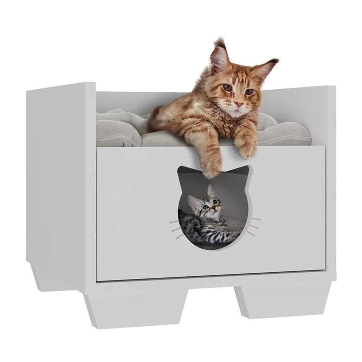 TU MESITA - Cama para Gatos Félix color Blanco TU MESITA