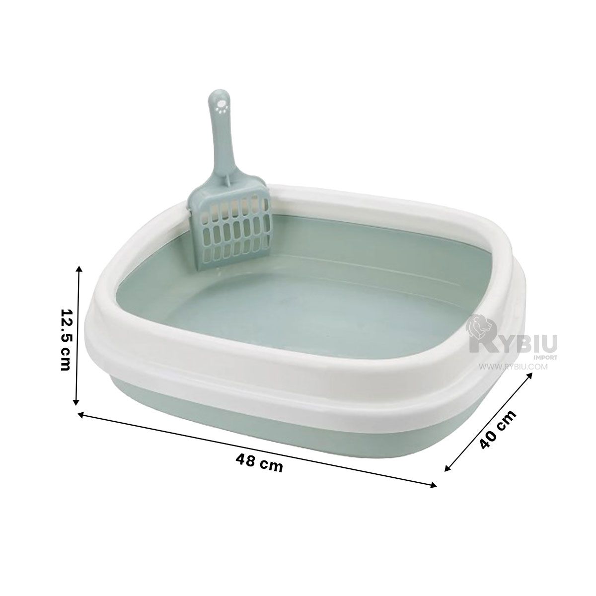 RYBIU IMPORT - Bandeja Dinamica con Pala Color Celeste Y+Post-it Adhesivos