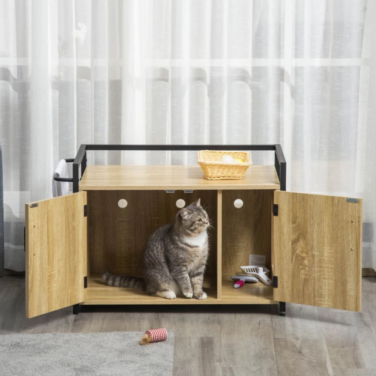 TU MESITA - Casa Mueble para Gatos Miltón color Duna TU MESITA