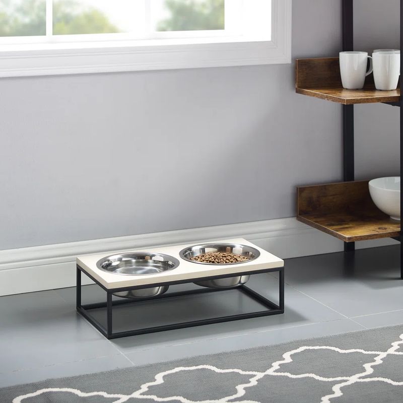 TU MESITA - Mueble para Perros Leyka 2 platos TU MESITA color Ceniza