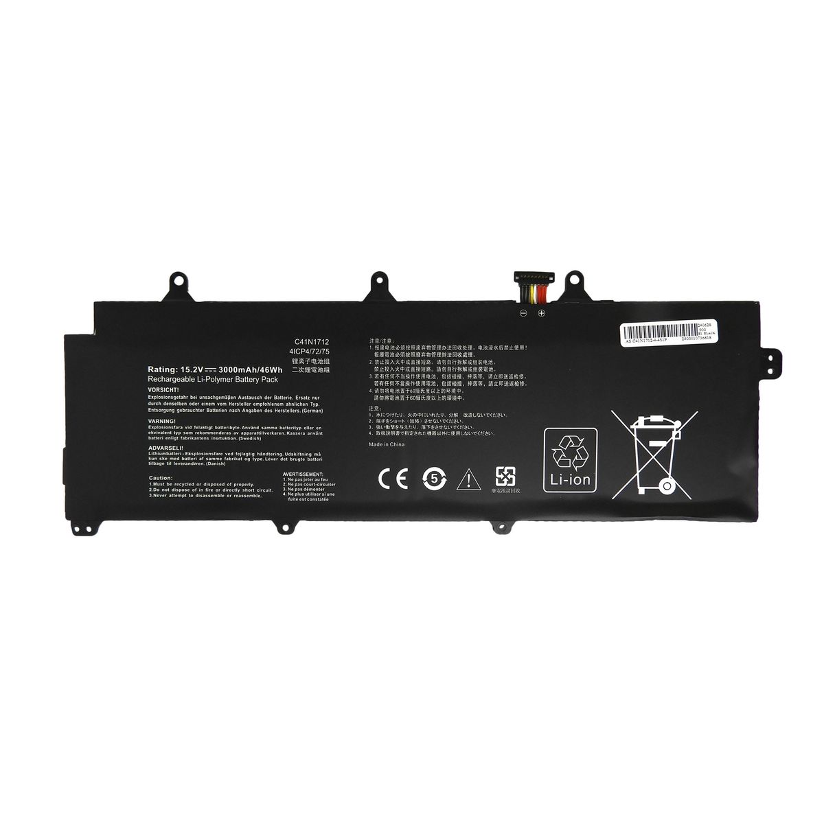 GENERICO - BATERIA PARA ASUS C41N1712 50Wh 154V 4 CELDAS GX501V