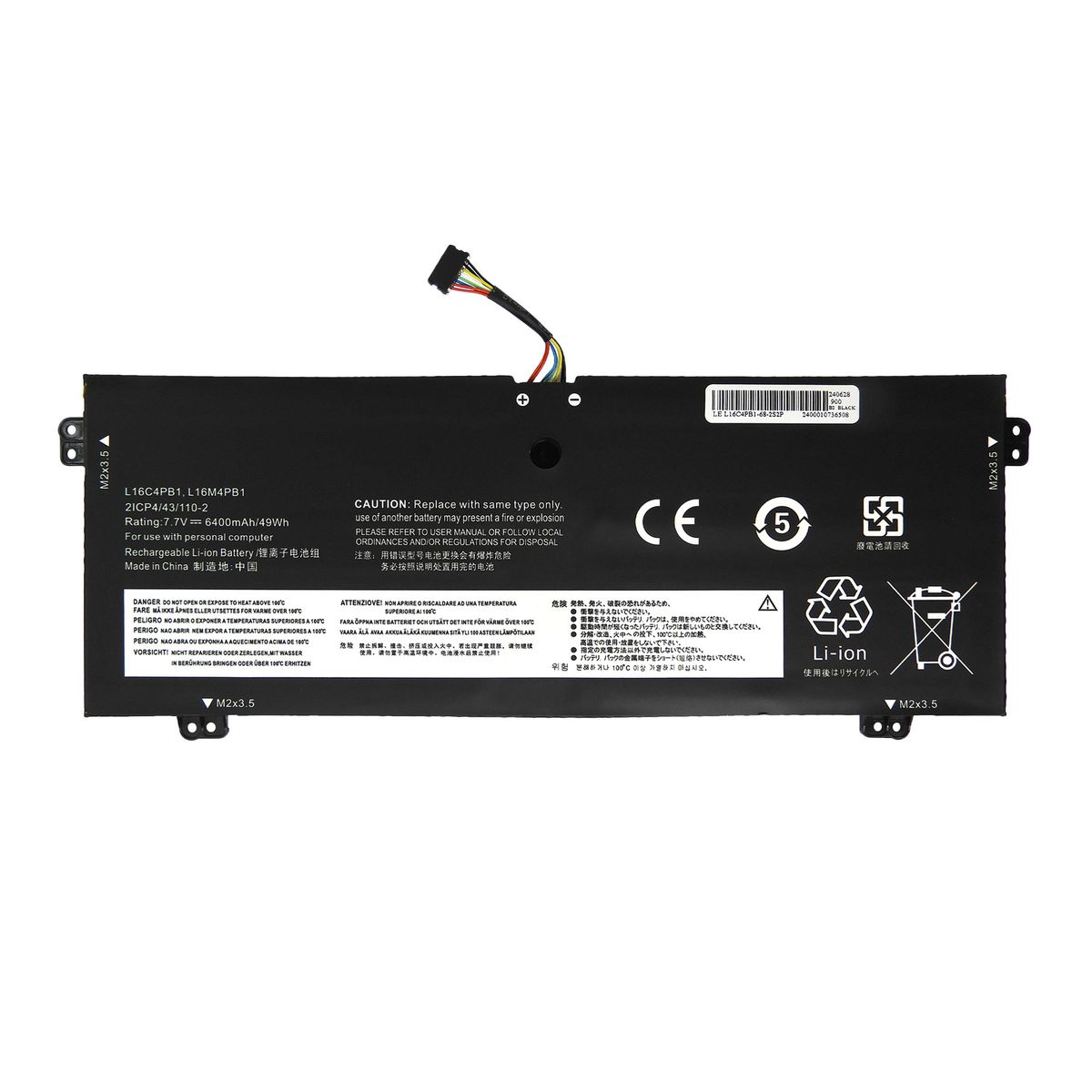 GENERICO - BATERIA PARA LENOVO L16C4PB1 48Wh 768V 6 CELDAS 720-13IKB