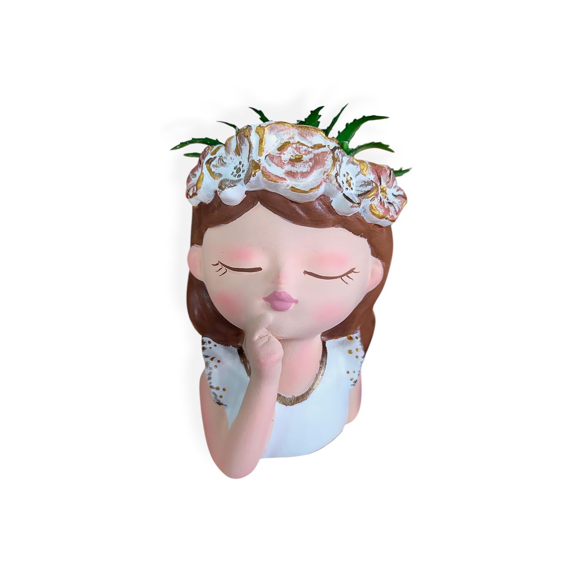 GENERICO - Maceta Macetero Mini Soñadora Pintada a Mano Present