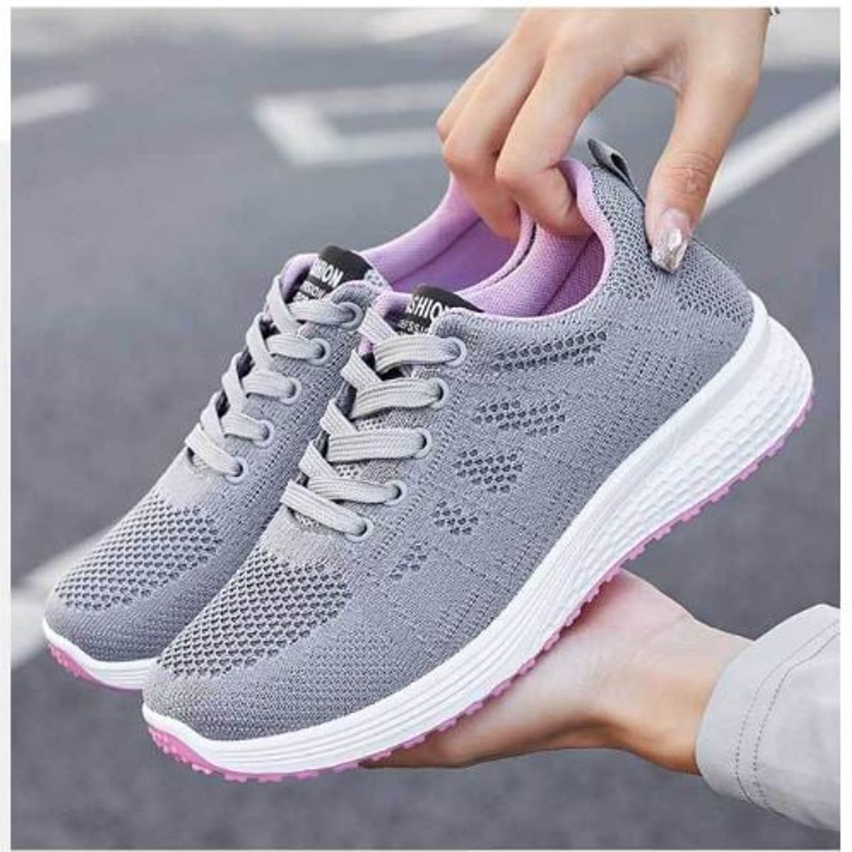 GENERICO - ZAPATILLA PARA MUJER FASHION SPORT - GRIS - G833