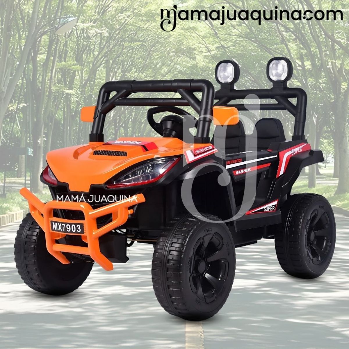 KING - Carro a Batería 4 x 4 «NEFERX» con Control Remoto Orange