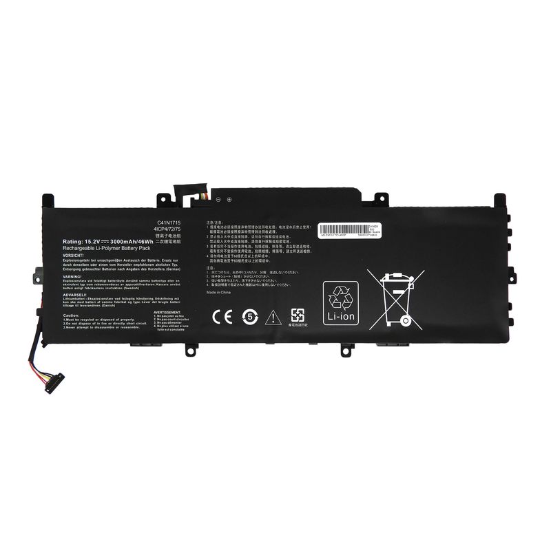 GENERICO - BATERIA PARA ASUS C41N1715 50Wh 154V 4 CELDAS DS71 AS51