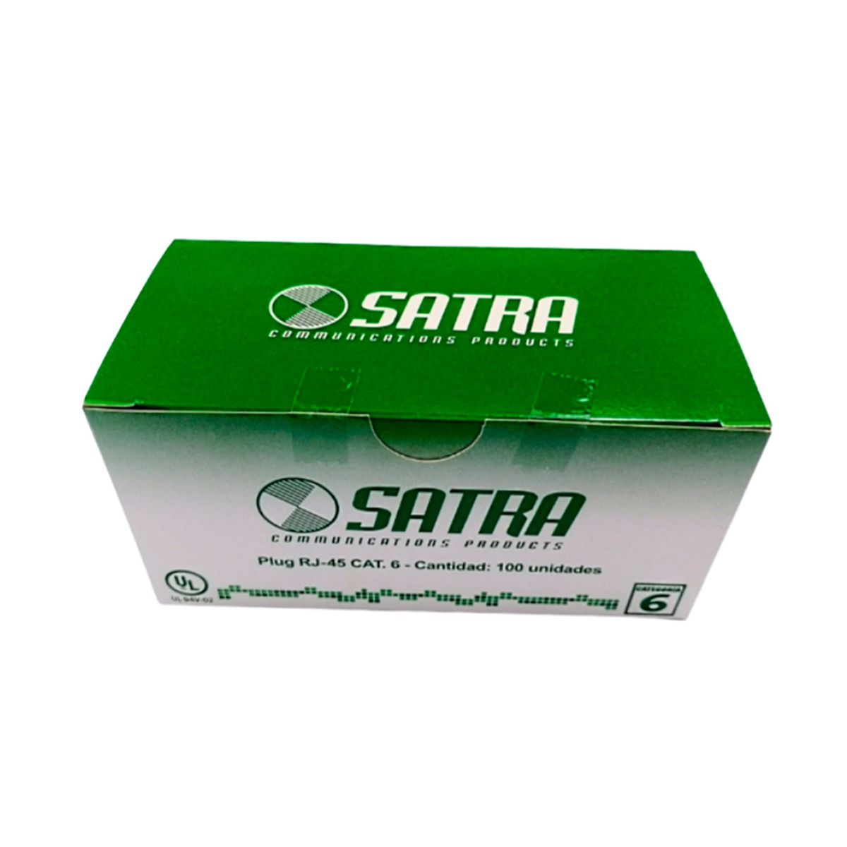 SATRA - CONECTOR SATRA PLUG RJ45 CAT6 CAJA DE 100 UNIDADES