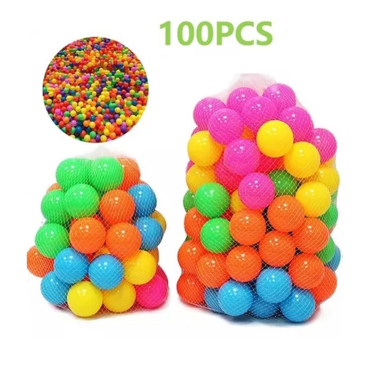 GENERICO - Pelotas plásticas para piscina 100 Und