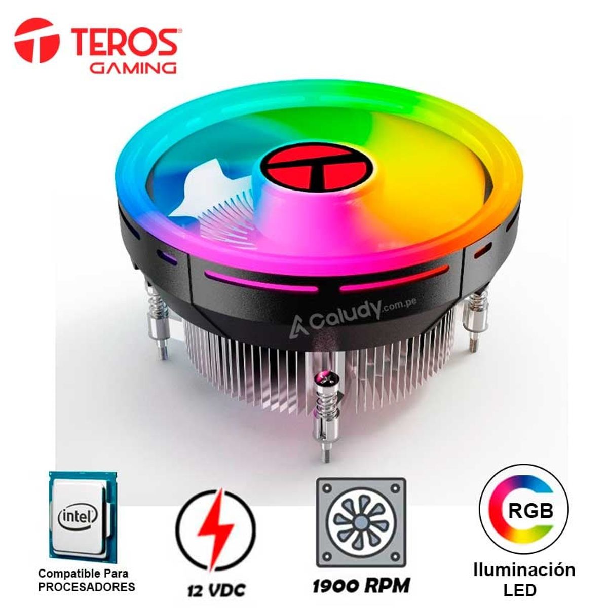 TEROS - Cooler para procesador TEROS TE-8161N Intel y AMD TDP 90W Máx aire