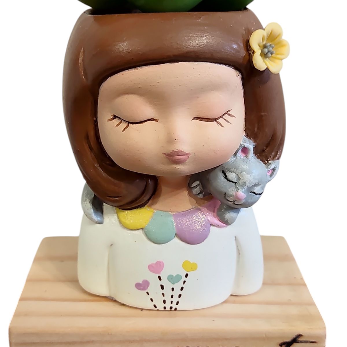 GENERICO - Maceta Macetero Mini Soñadora Pintada a Mano Present