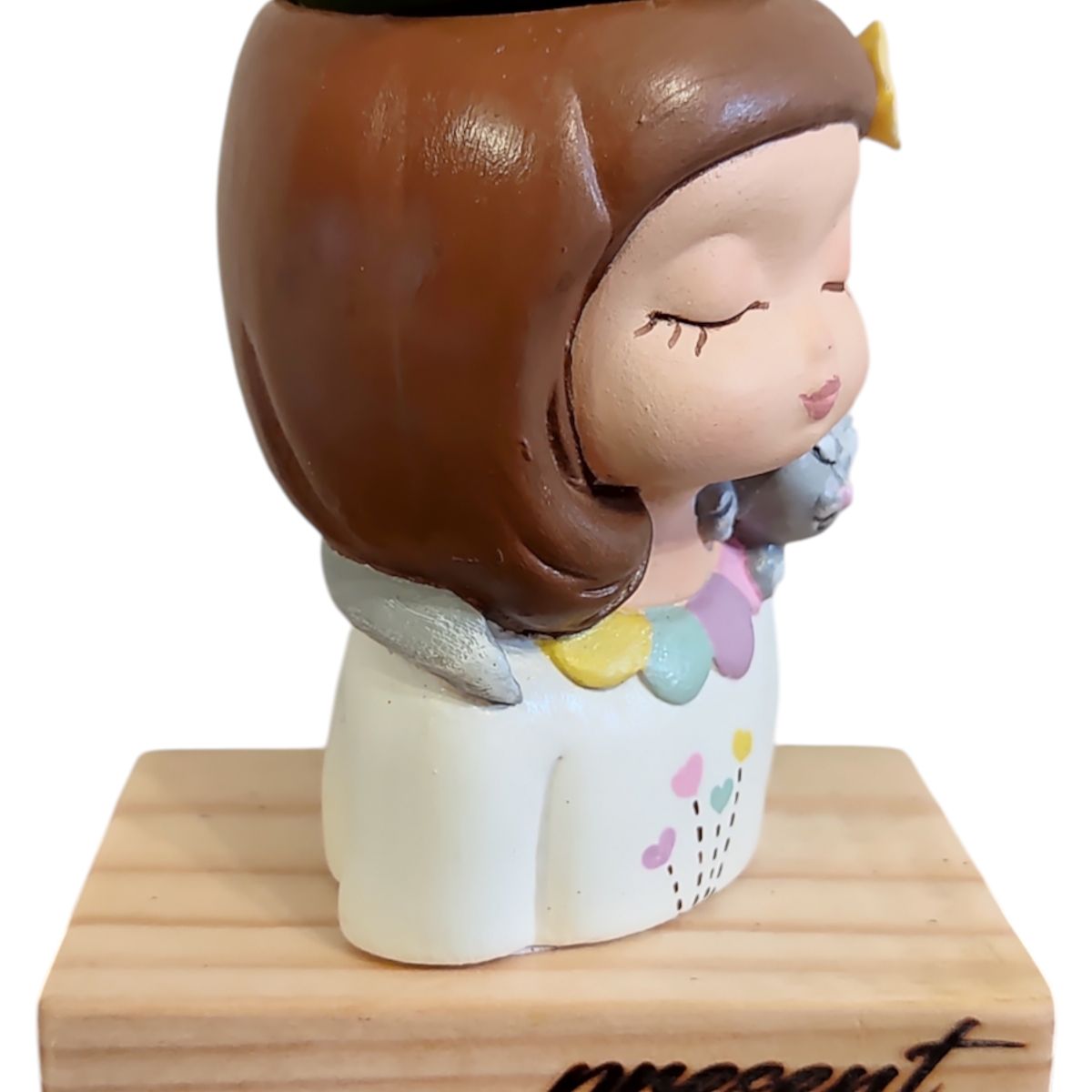 GENERICO - Maceta Macetero Mini Soñadora Pintada a Mano Present