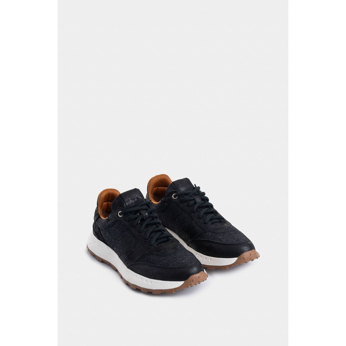 VELEZ - Vélez Zapatillas Ocaso Cuero Mujer Silueta Deportiva Negro