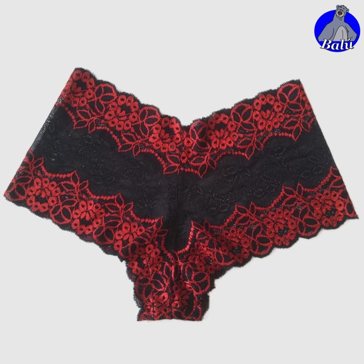 GENERICO - Bóxer cachetero de encaje colombiano PACK 2 unidades