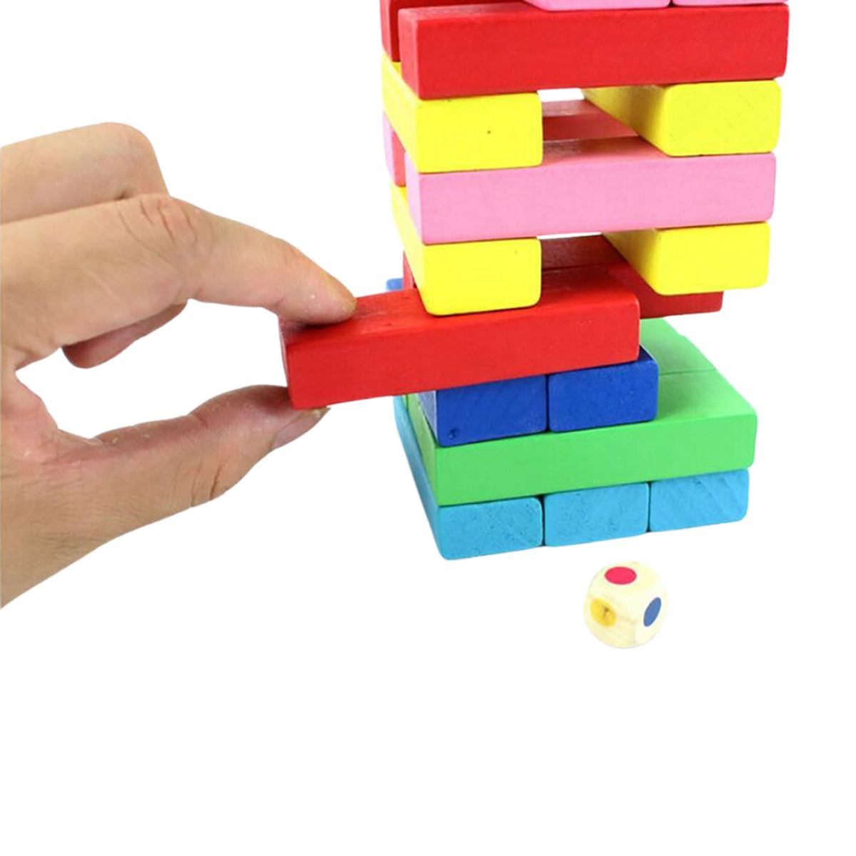 INSPIRA - Juego de Mesa Apilable Jenga de Colores 54 piezas