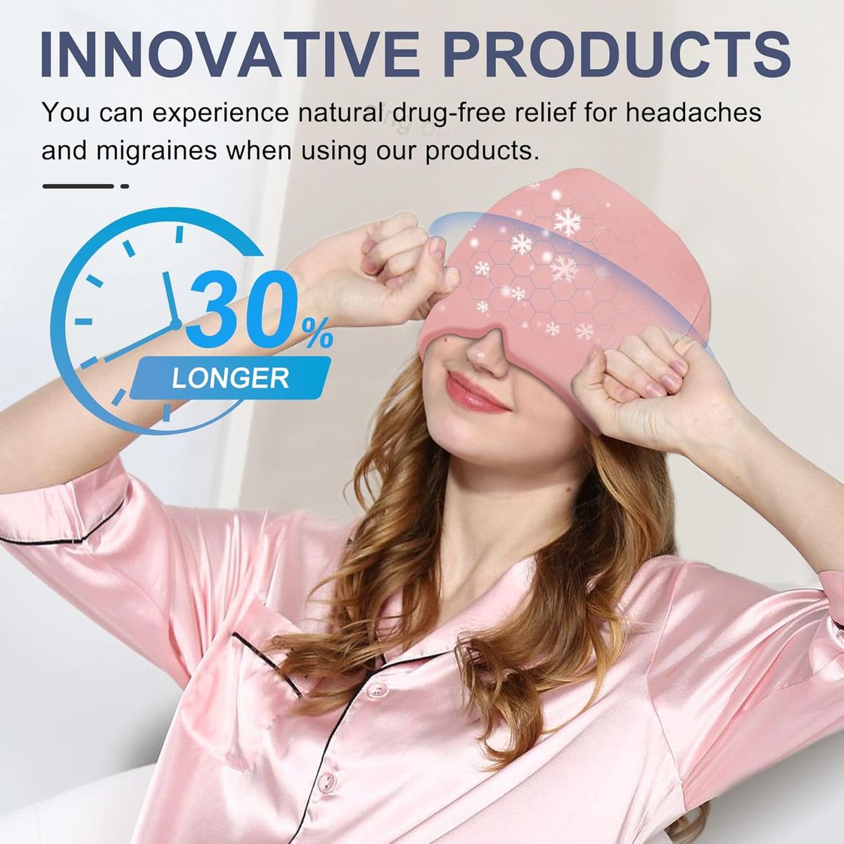 GENERICO - GORRO TERAPÉUTICO ESTIRABLE  ALIVIA ESTRÉS DOLOR CABEZA