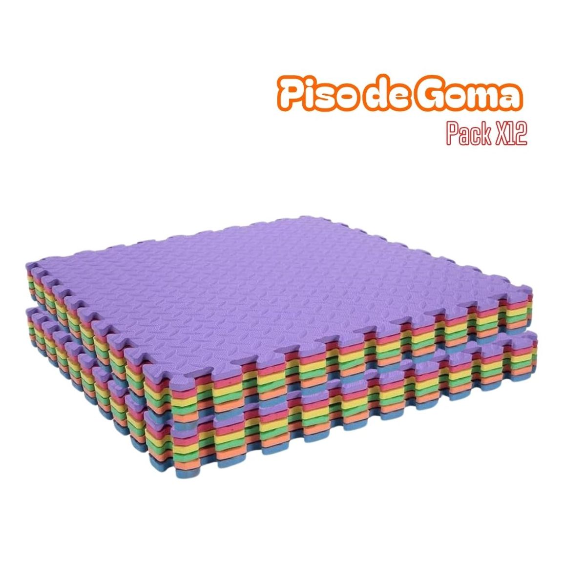 PENTHA - Piso de Goma para Bebé 60 x 60cm Pack por 12 Unid