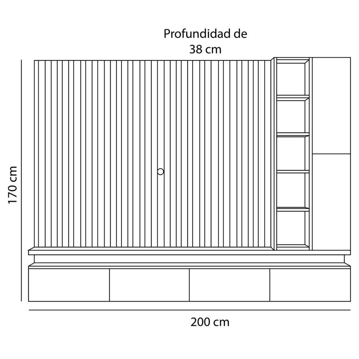 GENERICO - Centro de Entretenimiento Vittoriosa Panel - Vintage