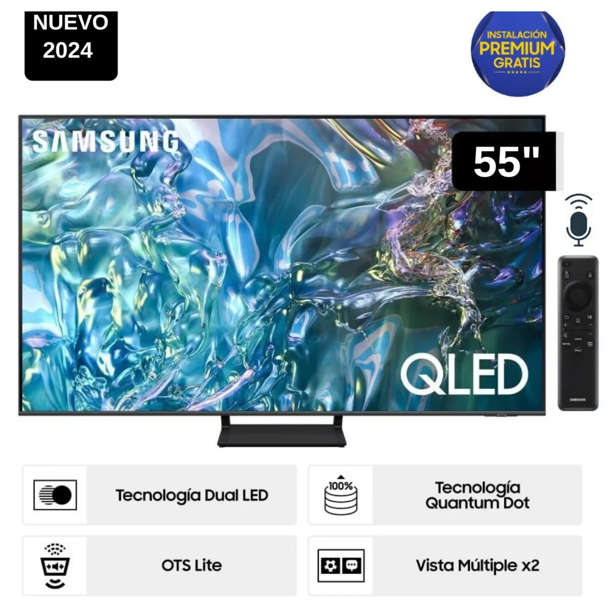 SAMSUNG - Televisor Samsung QLED Tizen OS Smart Tv 55" 4K QN55Q65DAGXPE - Nuevo 2024