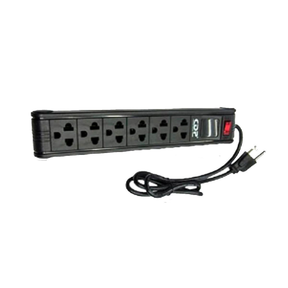 CDP - Supresor De Picos Cdp 06 Tomas Black 220v R-Ps6