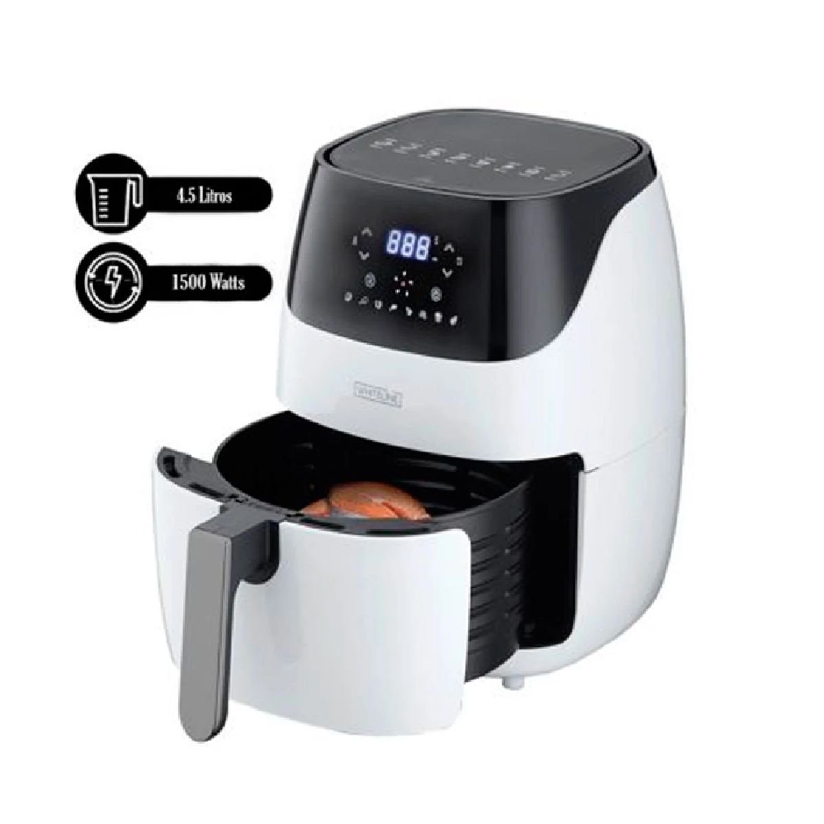 WHITELINE - Freidora de Aire Digital de 4 5L Whiteline DH-202B Blanco