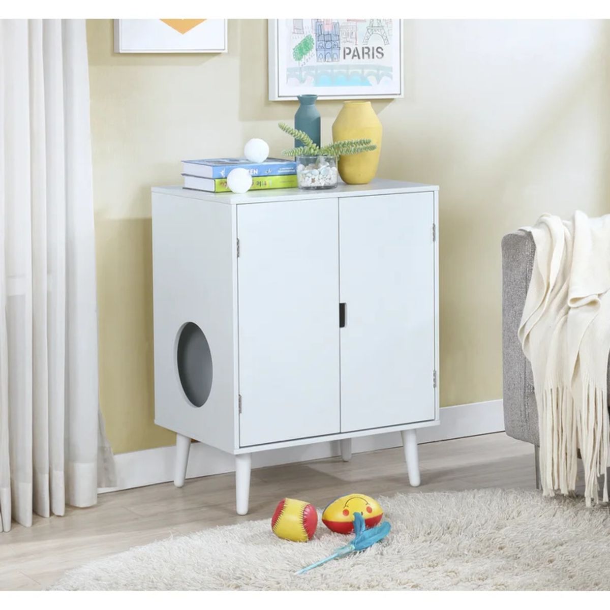 TU MESITA - Mueble Moderno para gatos Tomy color Blanco TU MESITA