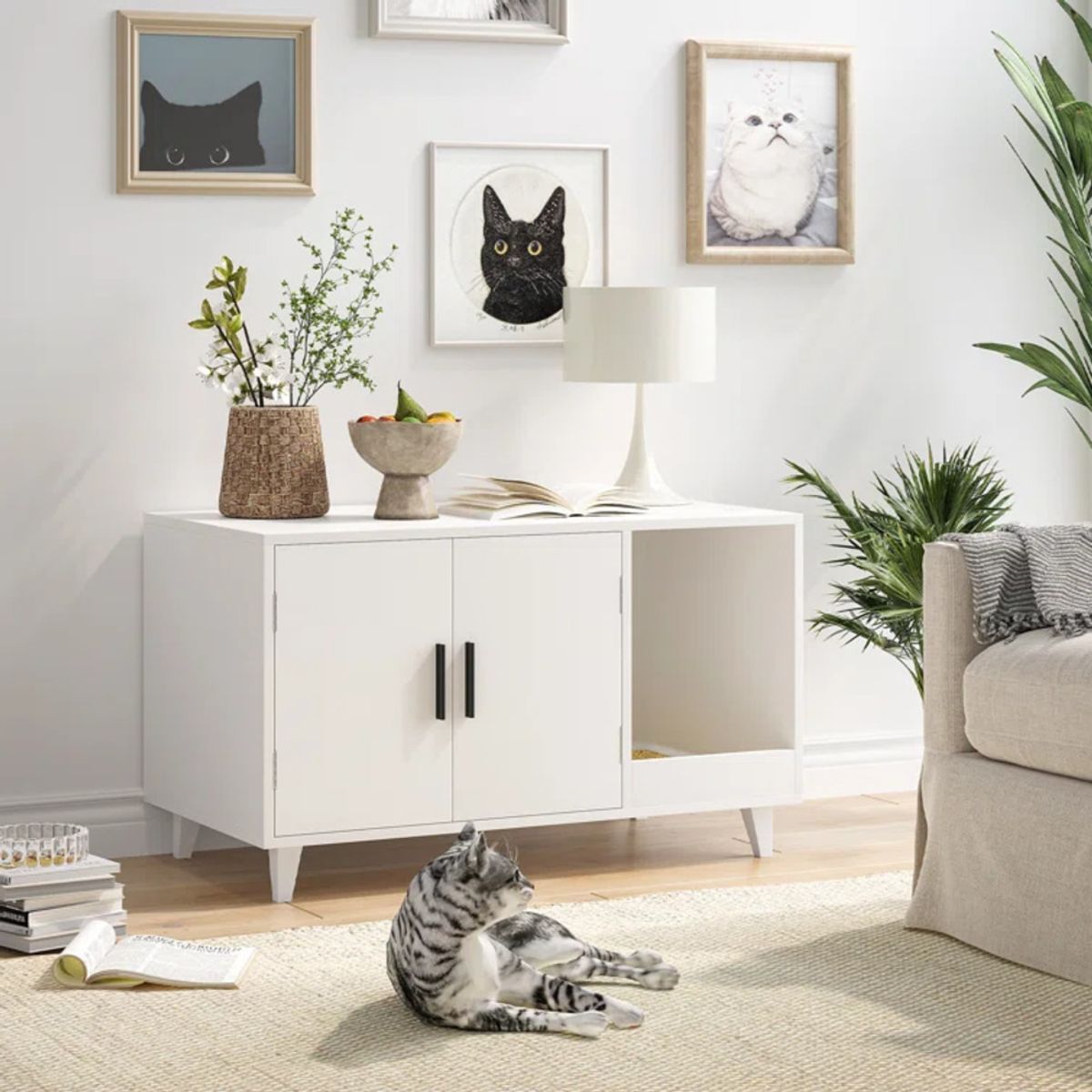 TU MESITA - Mueble para Gatos Maju color Blanco TU MESITA