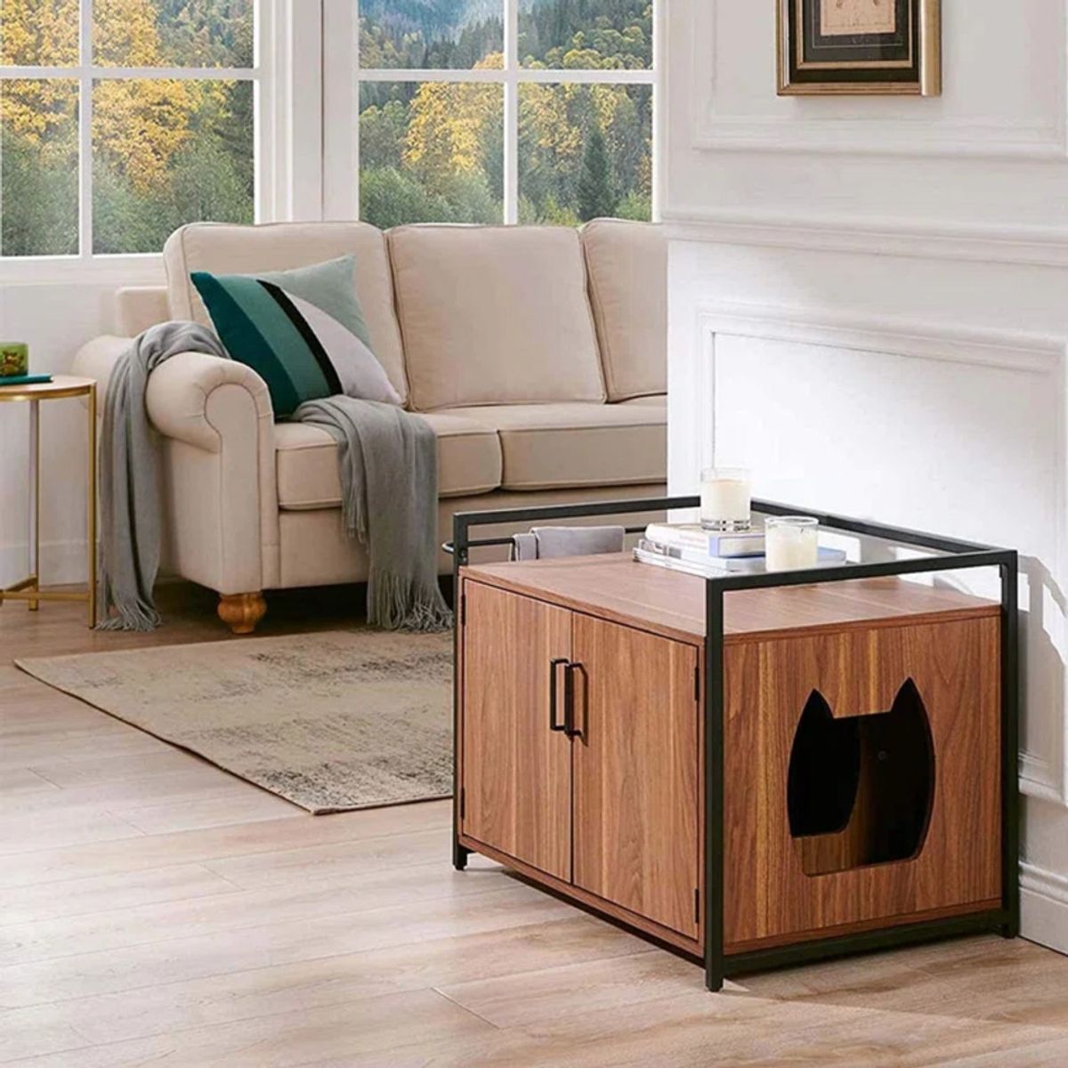 TU MESITA - Casa Mueble para Gatos Miltón color Marrón TU MESITA