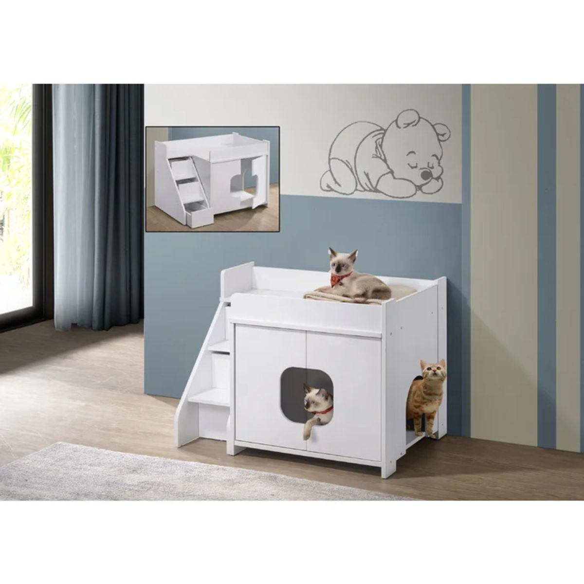 TU MESITA - Mueble Moderno para gatos Molly color Blanco TU MESITA