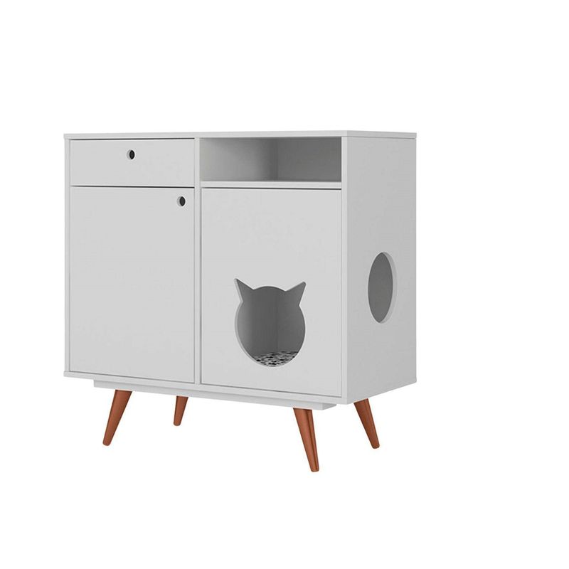 TU MESITA - Mueble para Mascotas Pancho color Blanco TU MESITA