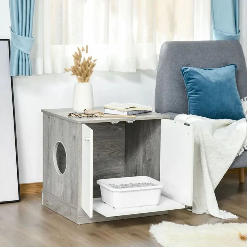 TU MESITA - Casita para Gatos Flopy color Ceniza TU MESITA
