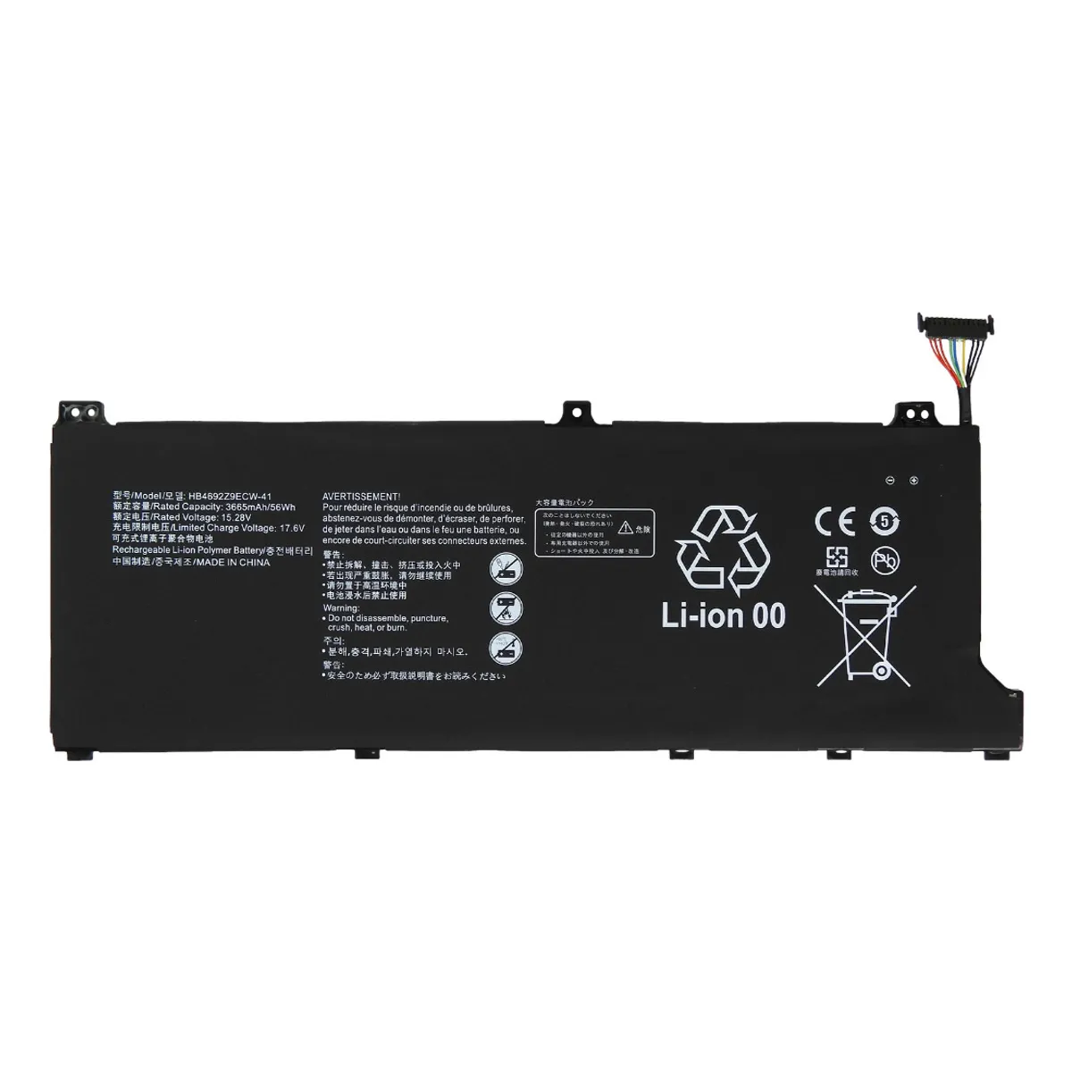 GENERICO - BATERIA PARA HUAWEI HB4692Z9ECW-41 56Wh 176V 4 CELDAS NBLK-WAX9X