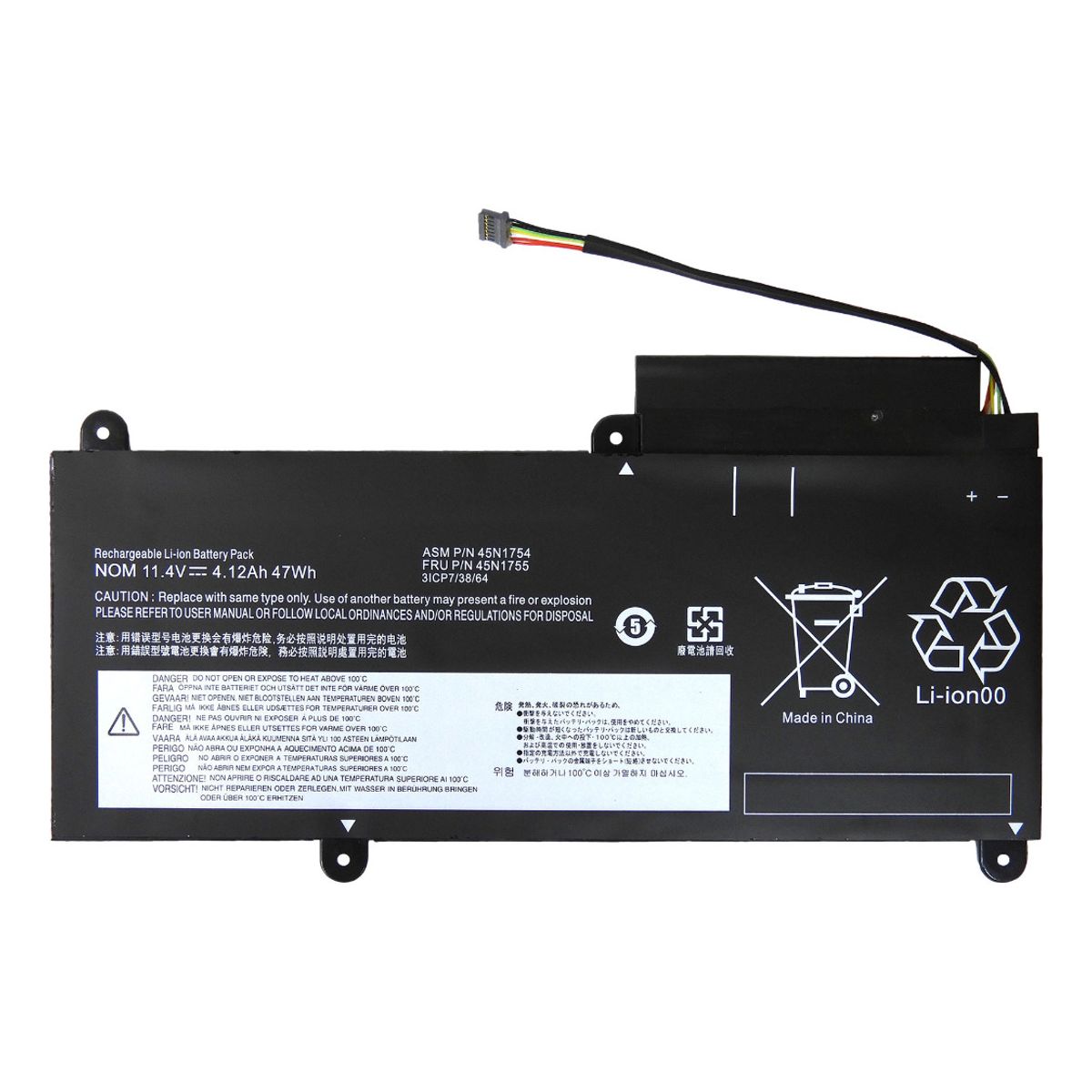 GENERICO - BATERIA PARA LENOVO 45N1754 E450 47Wh 114V 6 CELDAS E450 E450c