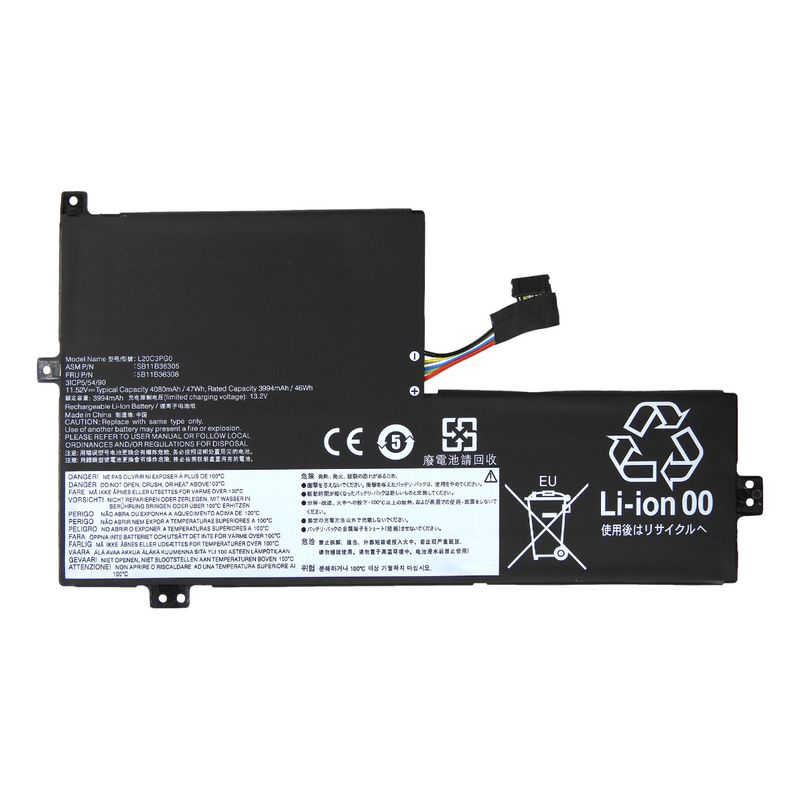 GENERICO - BATERIA PARA LENOVO L20L3PG0 47Wh 1152V 3 CELDAS L20 PG3 100W