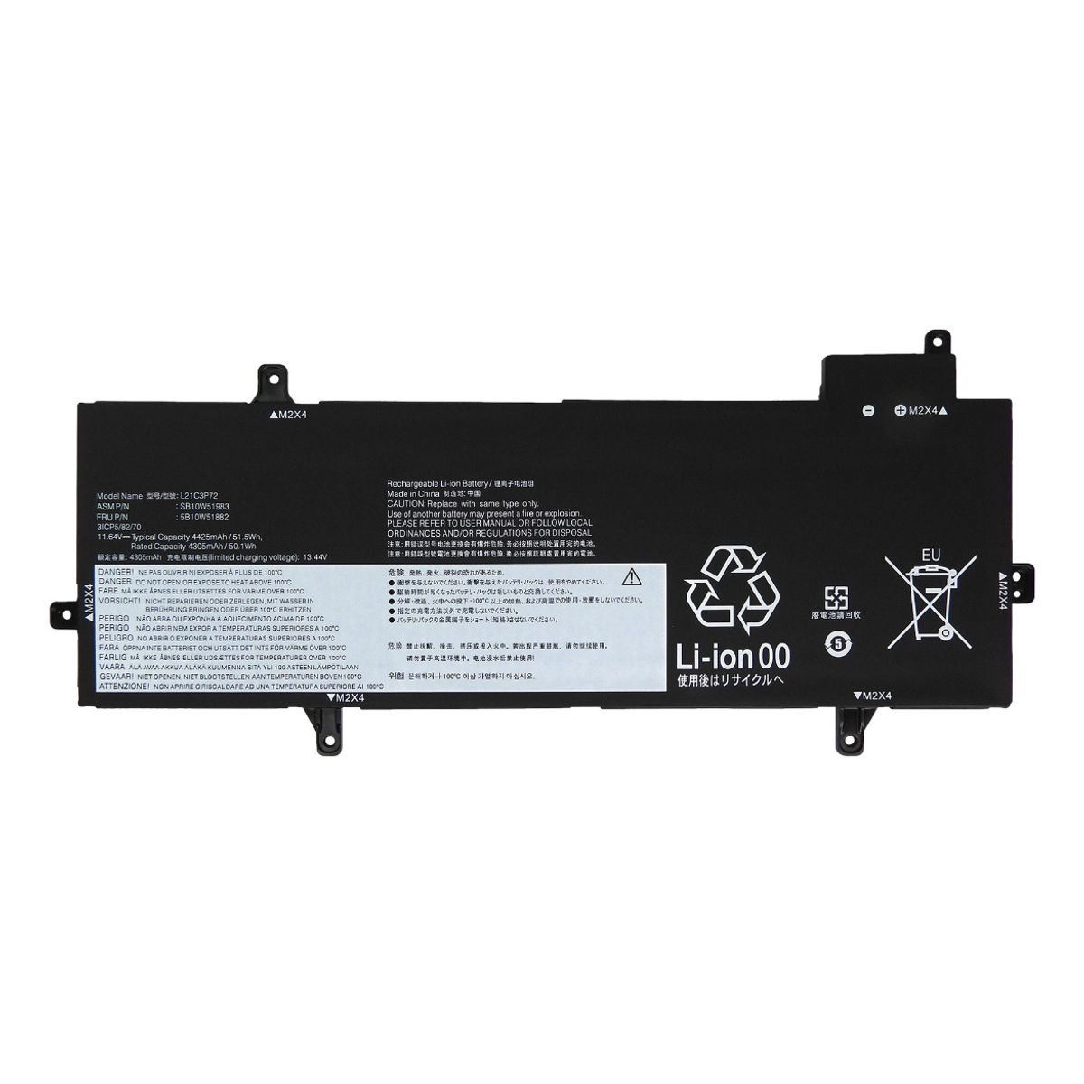 GENERICO - BATERIA PARA LENOVO L21C3P72 515Wh 1164V 3 CELDAS SB10W 5B10W