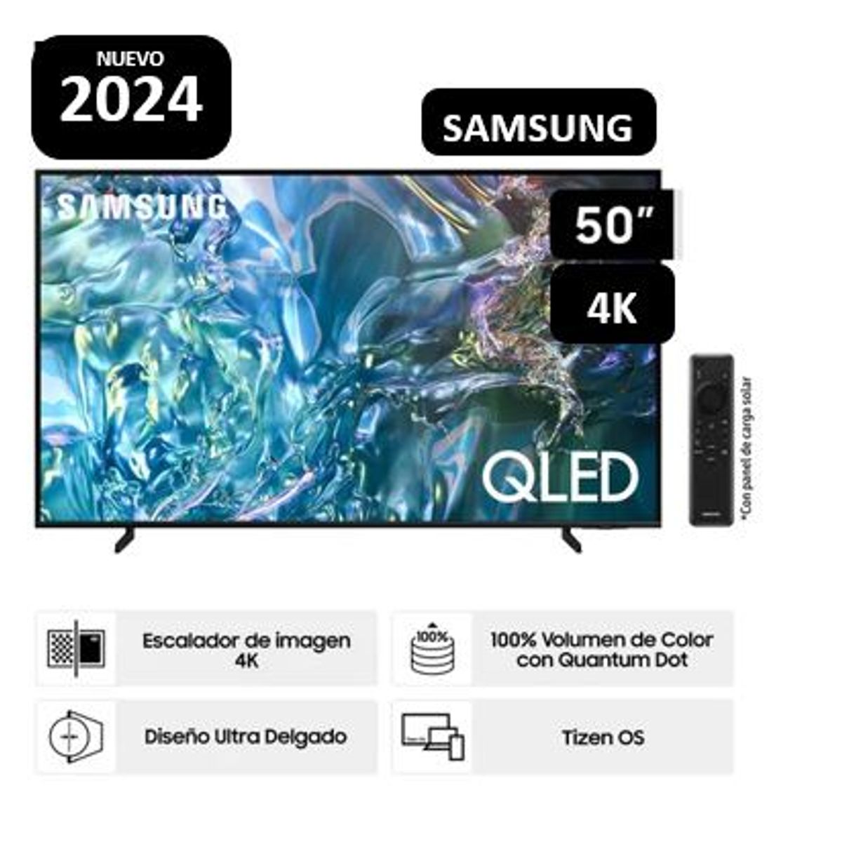 SAMSUNG - Televisor Samsung QLED Tizen OS Smart Tv 50 4K QN50Q60DAGXPE