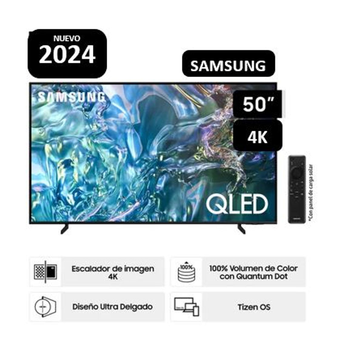 SAMSUNG - Televisor Samsung QLED Tizen OS Smart Tv 50 4K QN50Q60DAGXPE