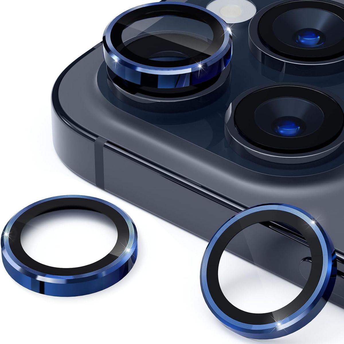 GENERICO - Protector de Cámara Metálico iPhone 16 - Azul
