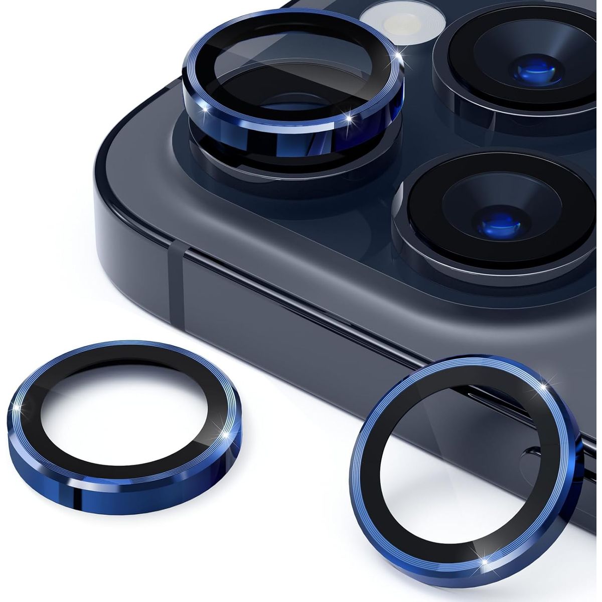 GENERICO - Protector de Cámara Metálico iPhone 16 - Azul