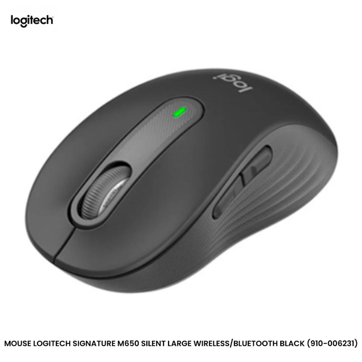 LOGITECH - MOUSE LOGITECH SIGNATURE M650 SILENT LARGE WIRELESSBLUETOOTH BLACK