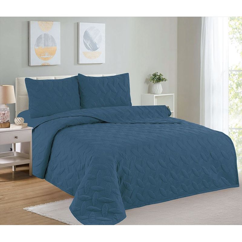 CASATEX - Cubrecama King + Juego de Sábanas 100% Algodón - 5 piezas