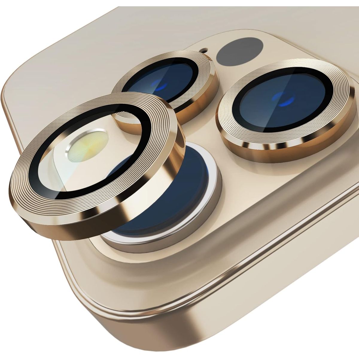 GENERICO - Protector de Cámara Metálico iPhone 16 Pro Max - Dorado