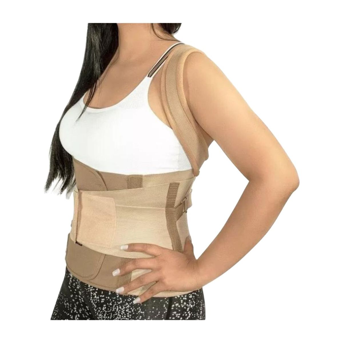 GENERICO - Faja Dorso Lumbar Ortopedico Unisex Beige - Talla M