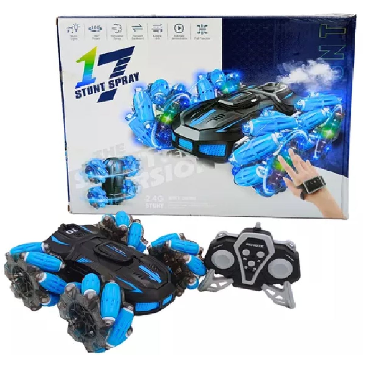 GENERICO - Juguete Auto de Control Remoto  Led Giro 360°