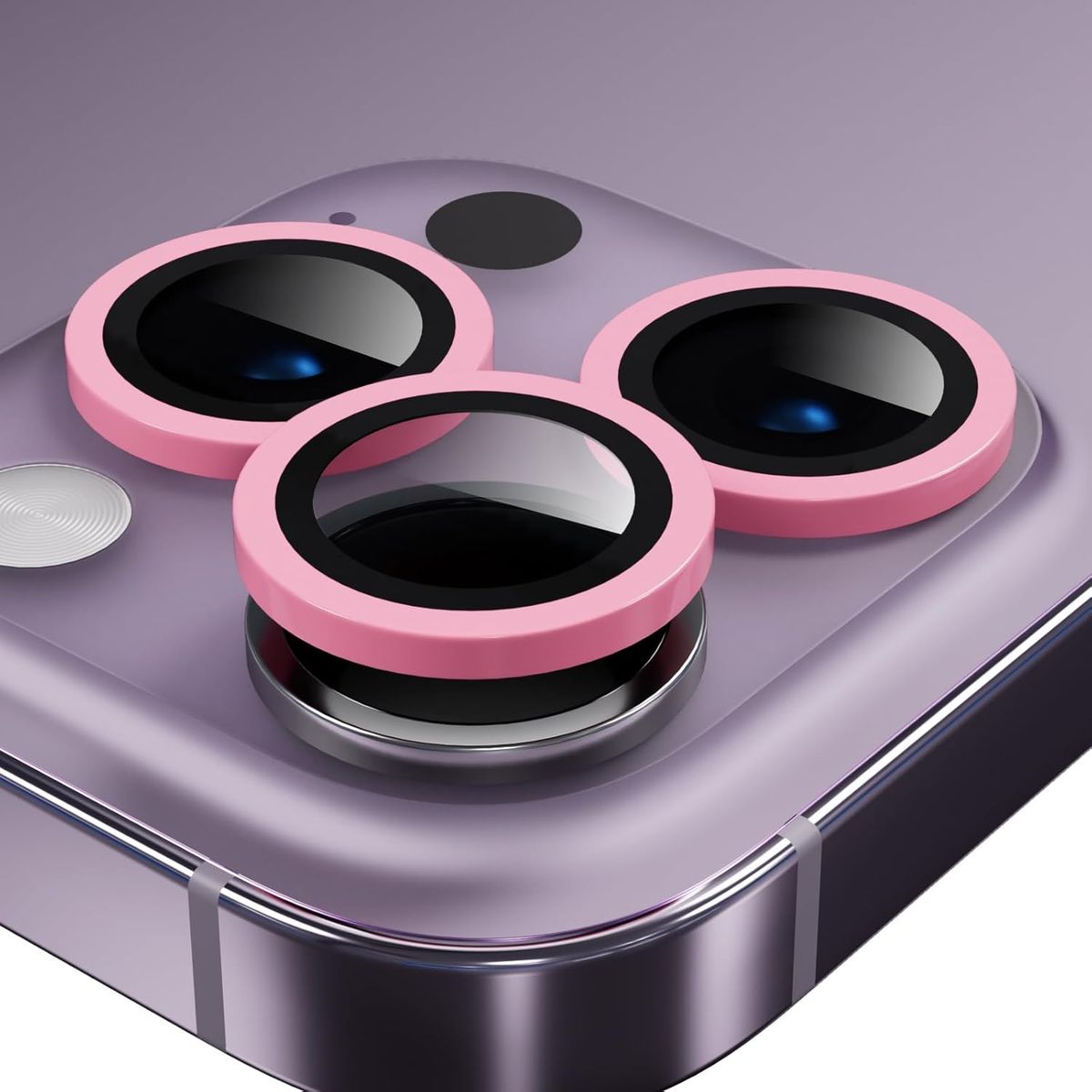GENERICO - Protector de Cámara Metálico iPhone 16 Pro Max - Rosado