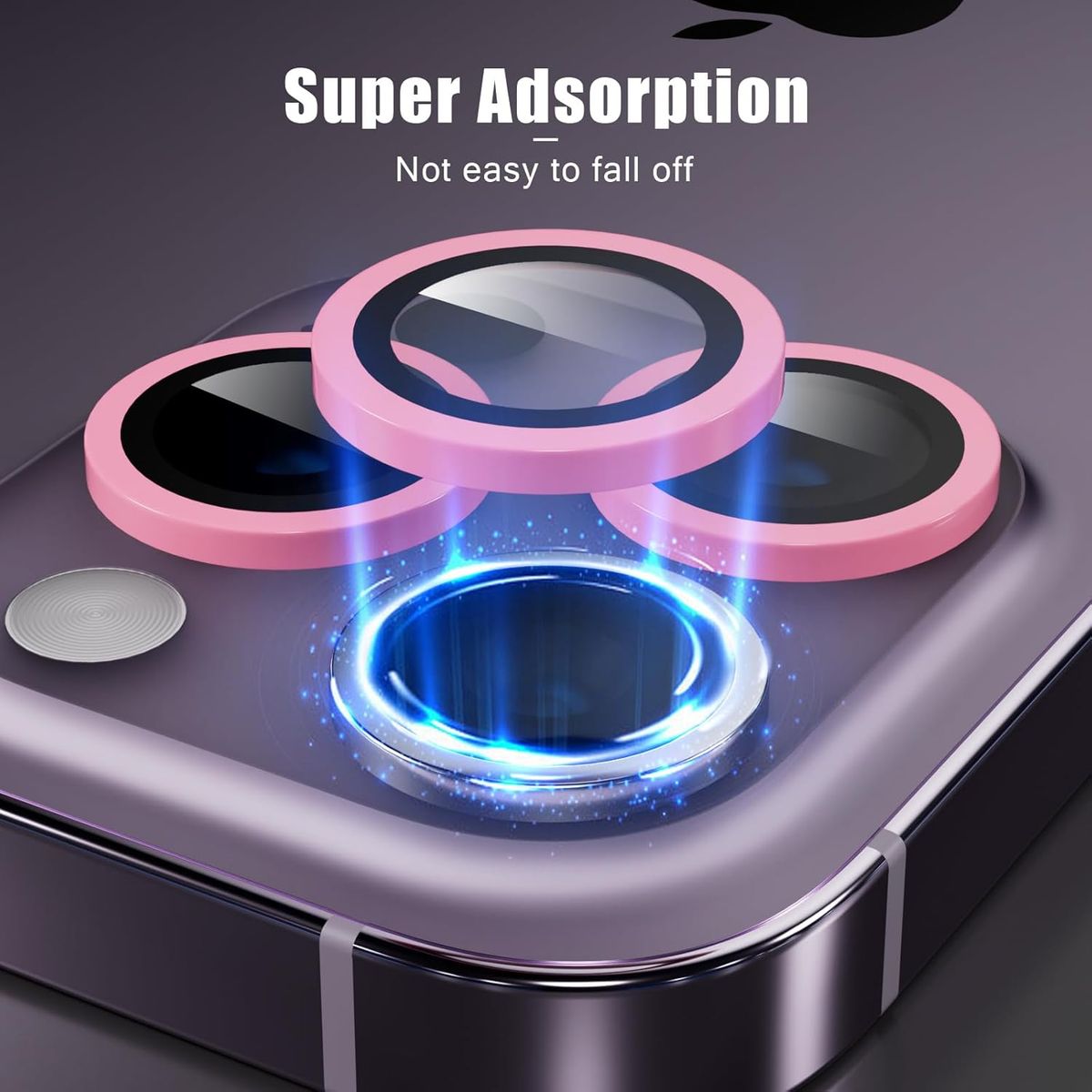 GENERICO - Protector de Cámara Metálico iPhone 16 Pro Max - Rosado